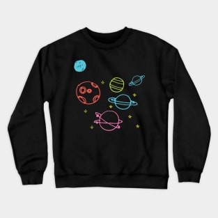 Space Planets Crewneck Sweatshirt